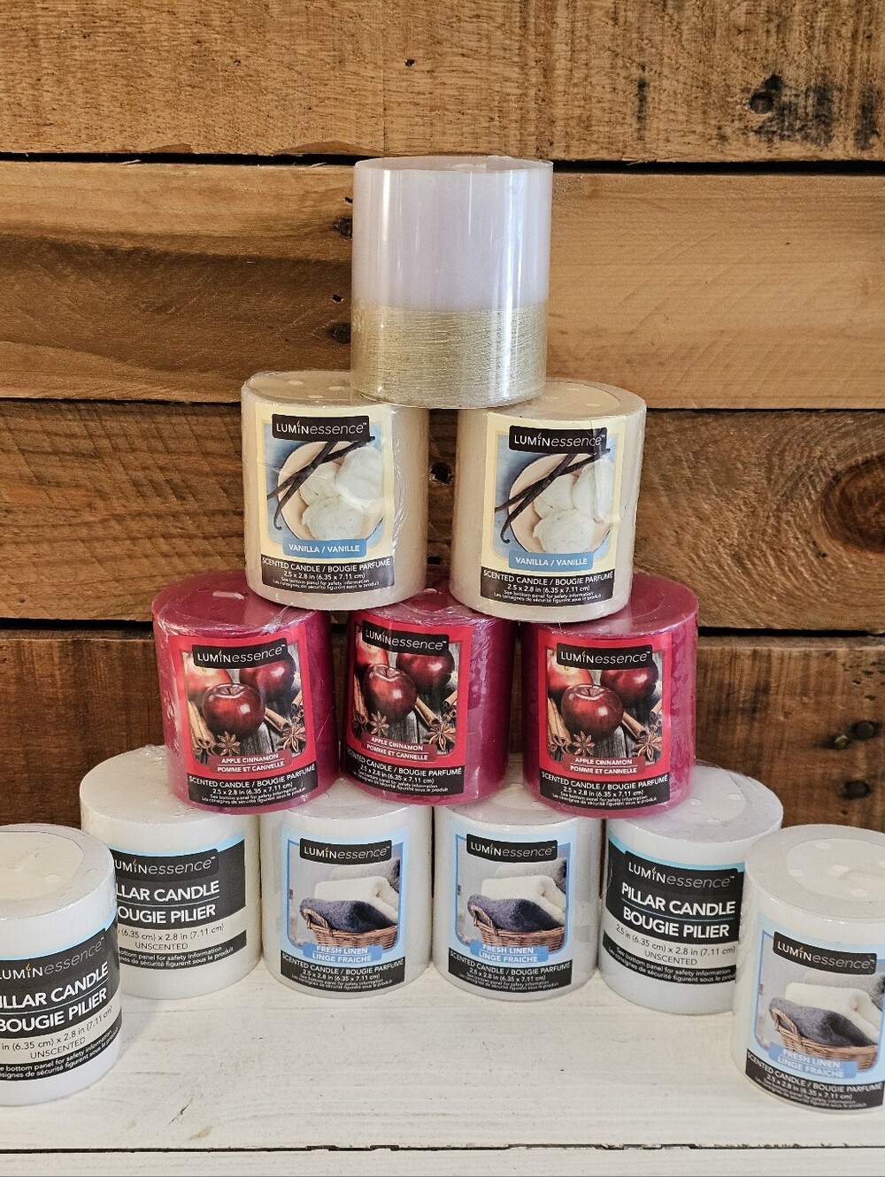 Set Of 12 Luminessence Pillar Candles 2-3/4" High Scented & Unscented